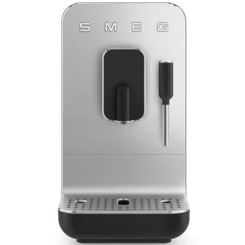 Smeg BCC02BLMUS Fully Automatic Bean-to-Cup Coffee Machine with Steam Function and Integrated Grinder, Black Matte