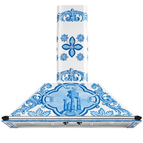 Smeg KTU36DGM Dolce & Gabbana Decorative Wall-Mounted Range Hood, 36-Inch, Divina Cucina Collection