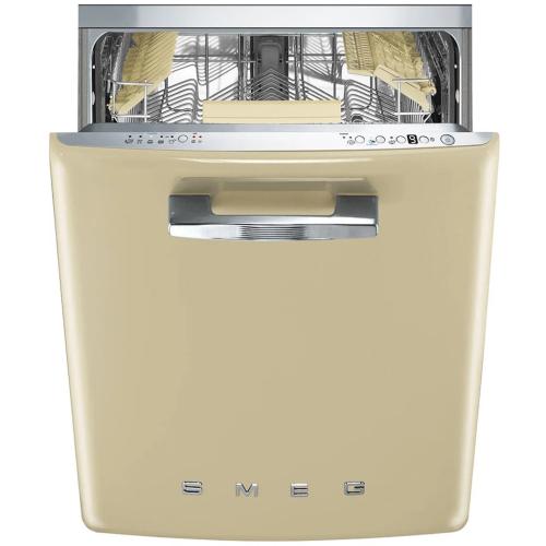 Smeg STFABUCR1 50's Retro Style Built-In Dishwasher, 24-Inch, Cream