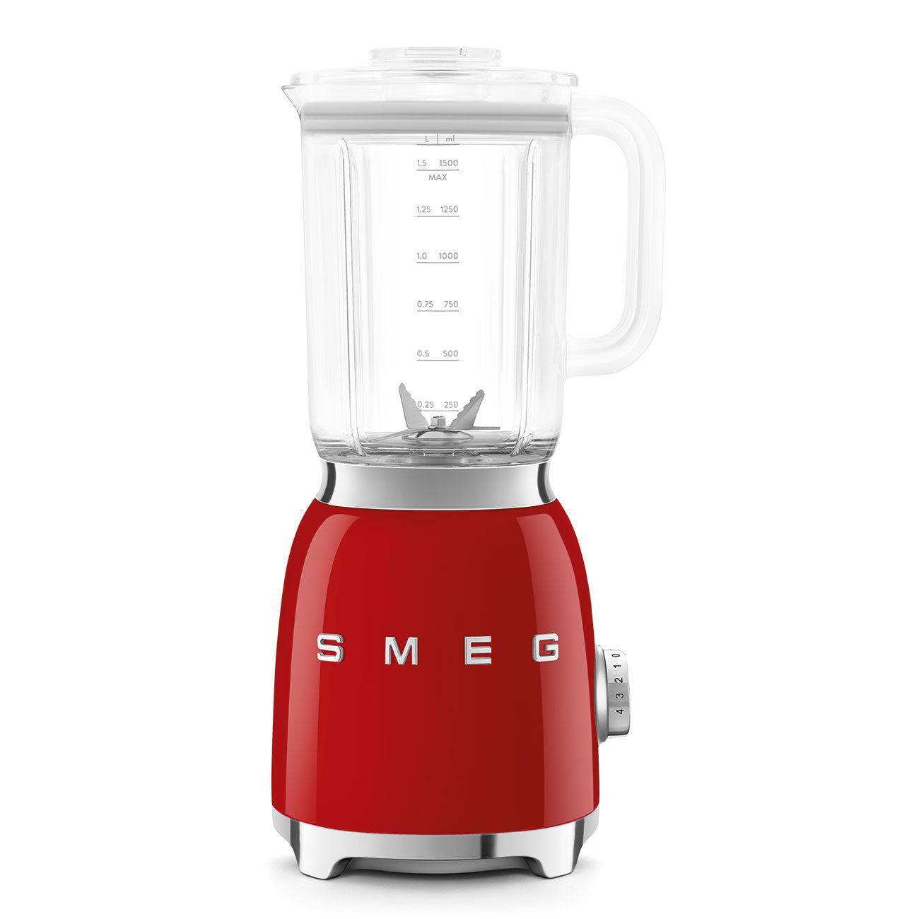 Smeg BLF03RDUS Retro Style Table Blender 600 W 4 Speed Red