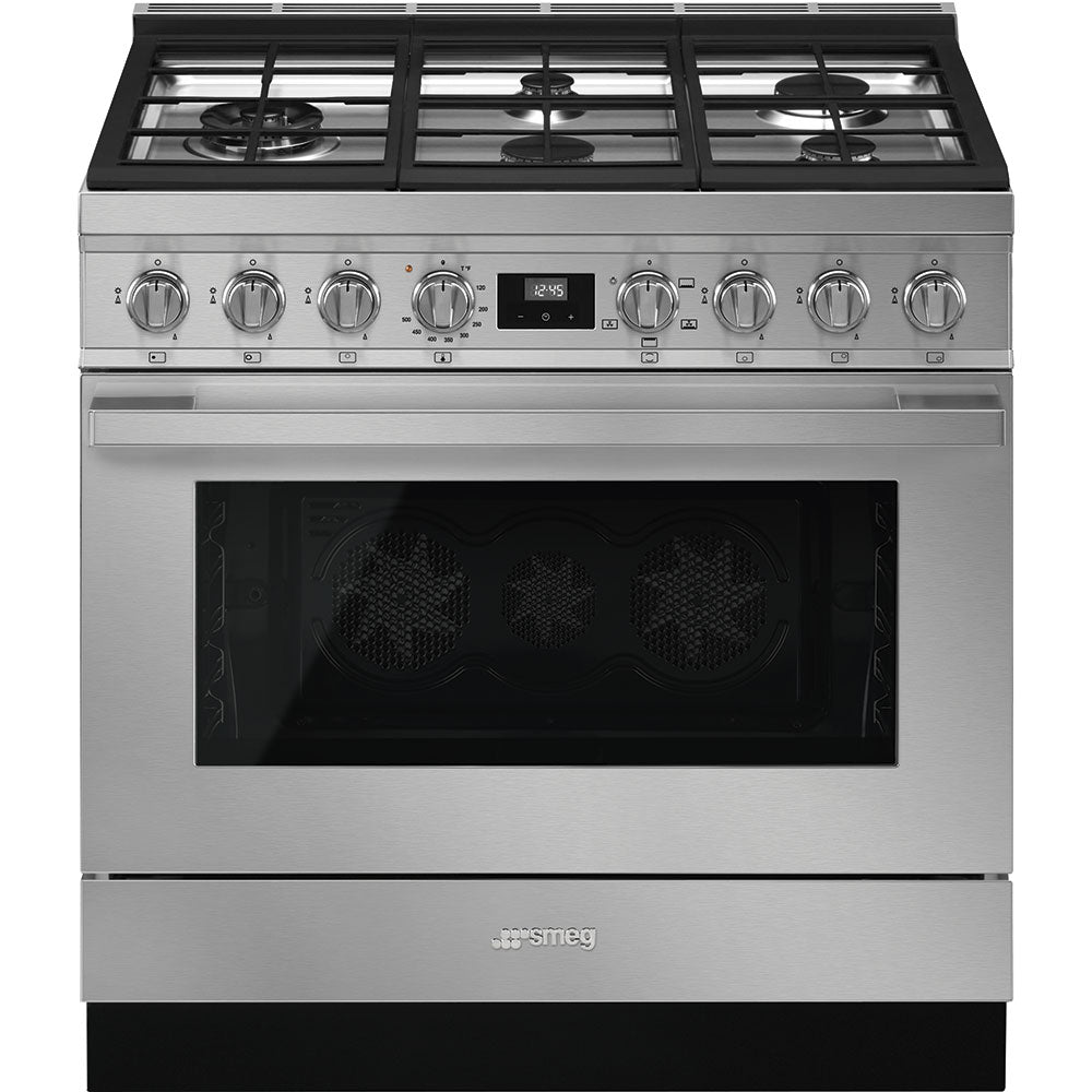 Smeg CPF36UGGX 36 Inch Freestanding Professional Gas Range