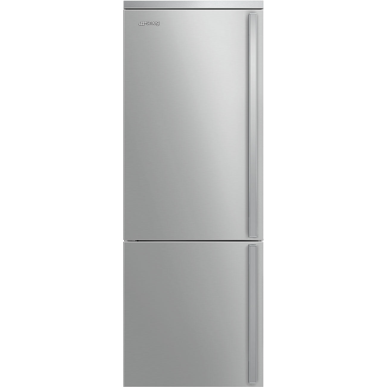 Smeg FA490ULX Portofino 28 Inch Freestanding Bottom Mount Refrigerator with 16.2 Cu. Ft. Total Capacity