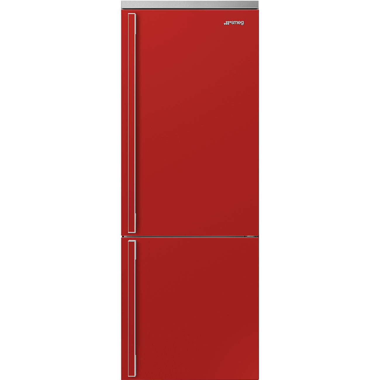 Smeg FA490URR Portofino 28 Inch Freestanding Bottom Mount Refrigerator with 16.2 Cu. Ft. Total Capacity