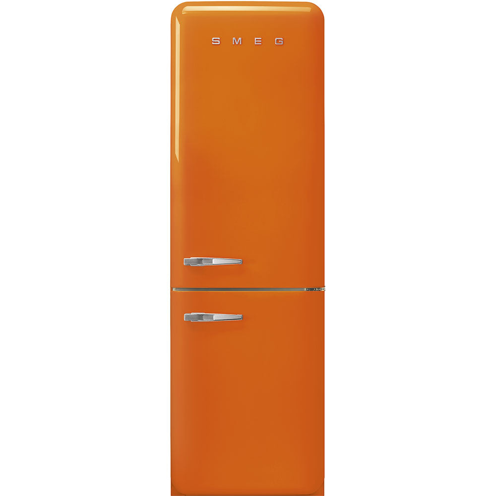 Smeg FAB32UROR3 50's Retro Design 24 Inch Freestanding Bottom Mount Refrigerator with 11.69 Cu. Ft. Total Capacity