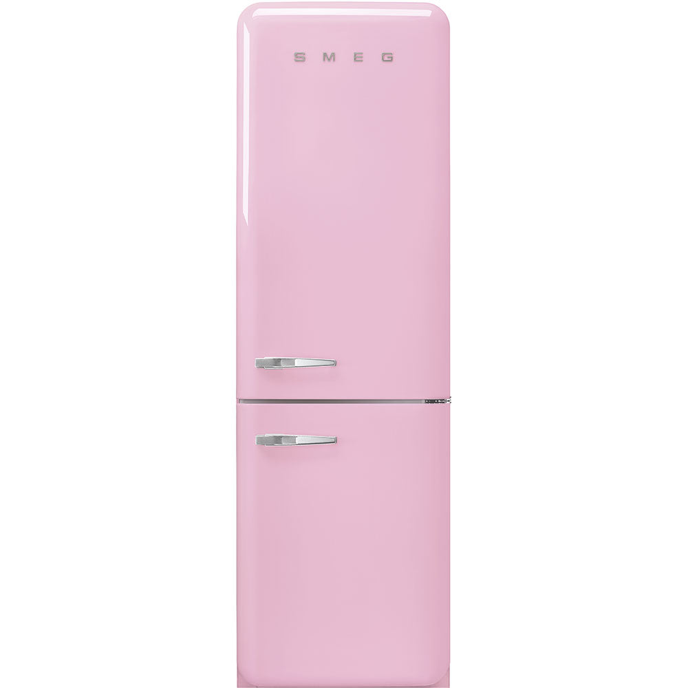 Smeg FAB32URPK3 50's Retro Design 24 Inch Freestanding Bottom Mount Refrigerator with 11.69 Cu. Ft. Total Capacity