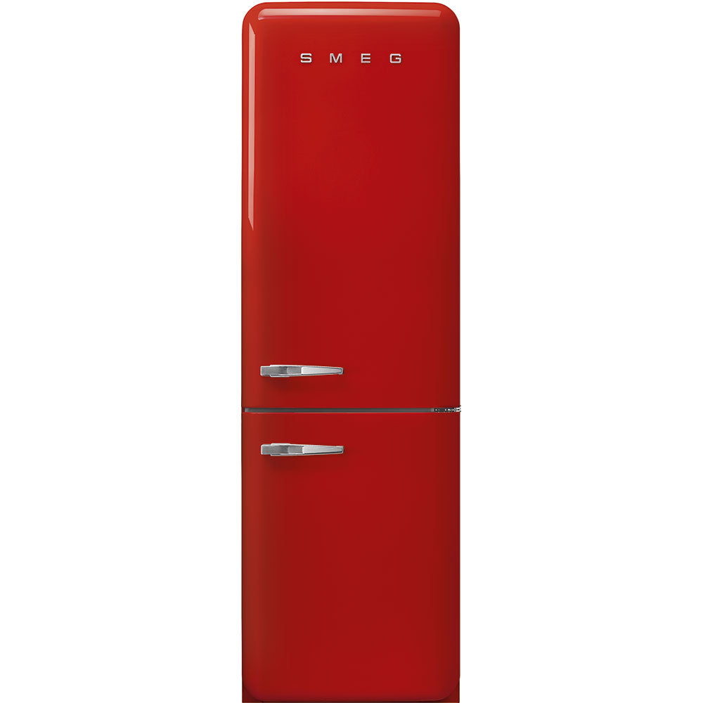 Smeg FAB32URRD3 50's Retro Design 24 Inch Freestanding Bottom Mount Refrigerator with 11.69 Cu. Ft. Total Capacity