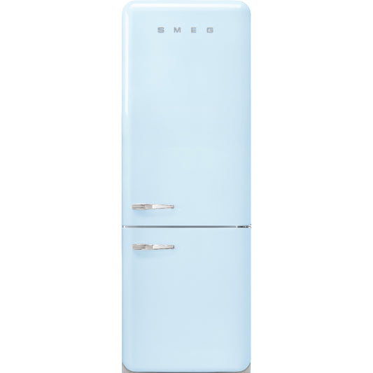 Smeg FAB38URPB 50's Retro Design 28 Inch Freestanding Bottom Mount Refrigerator with 18 Cu. Ft. Total Capacity