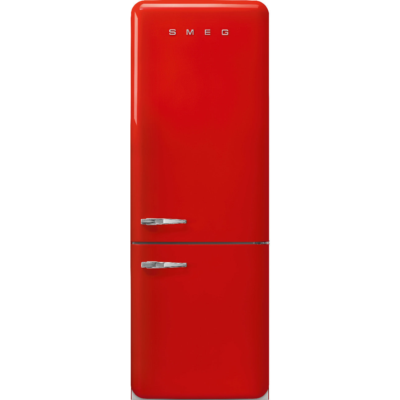 Smeg FAB38URRD 50's Retro Design 28 Inch Freestanding Bottom Mount Refrigerator with 18 Cu. Ft. Total Capacity