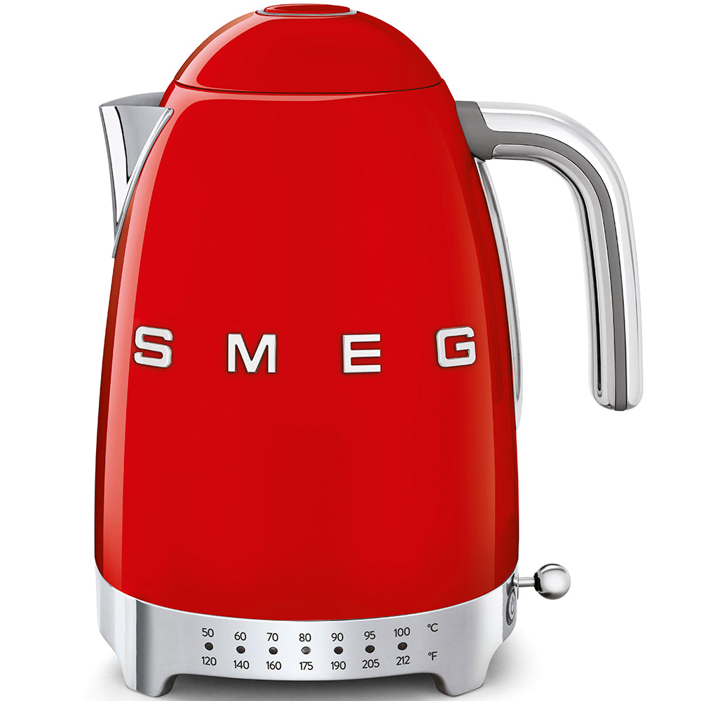 Smeg KLF04RDUS 50's Retro Design Electric Variable Temperature Kettle with 56 oz. Capacity