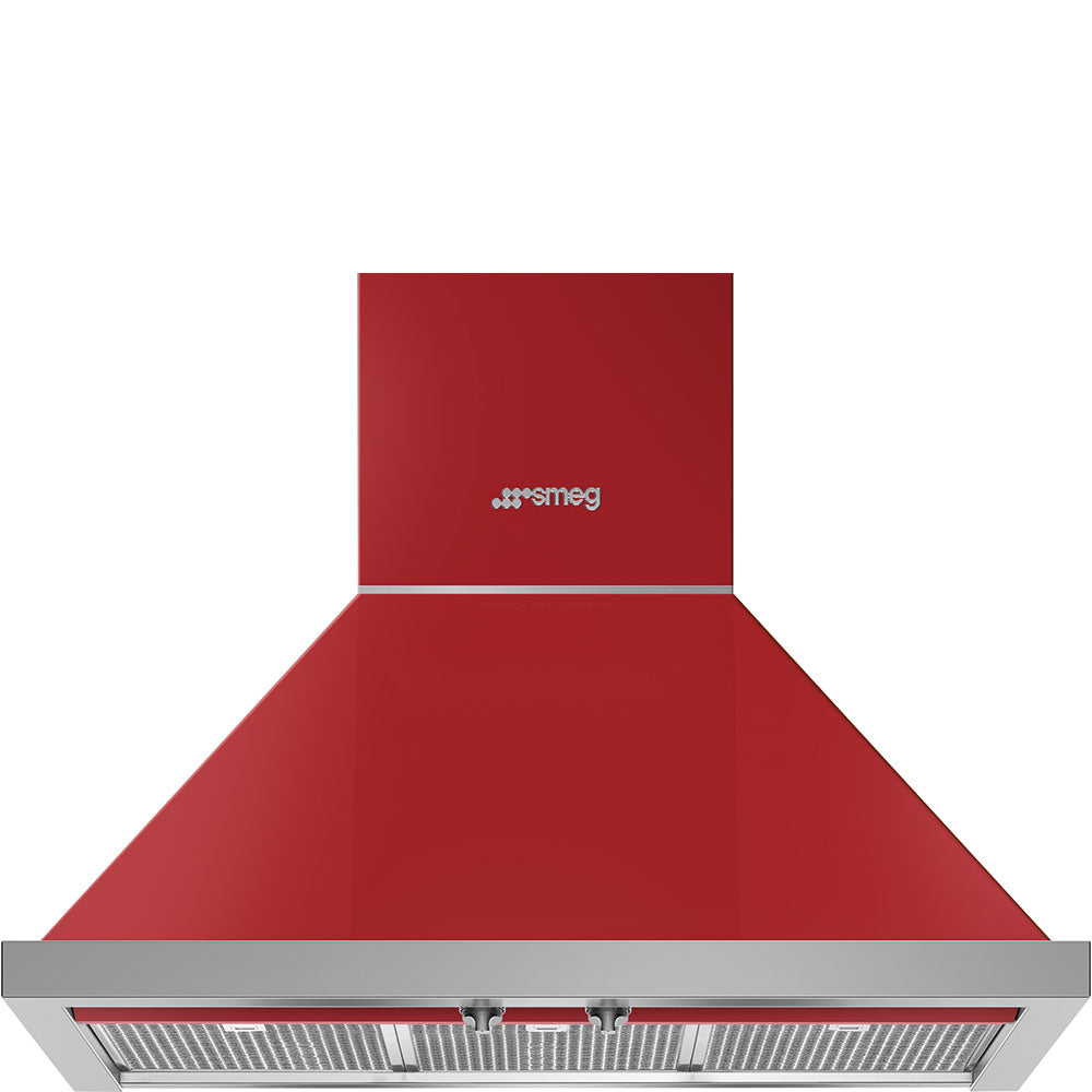 Smeg KPF30URD Portofino 30 Inch Wall Mount Chimney Hood with Recirculating Option