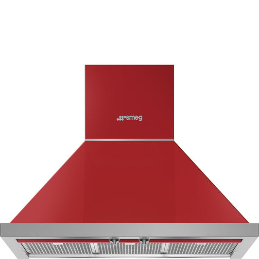 Smeg KPF30URD Portofino 30 Inch Wall Mount Chimney Hood with Recirculating Option