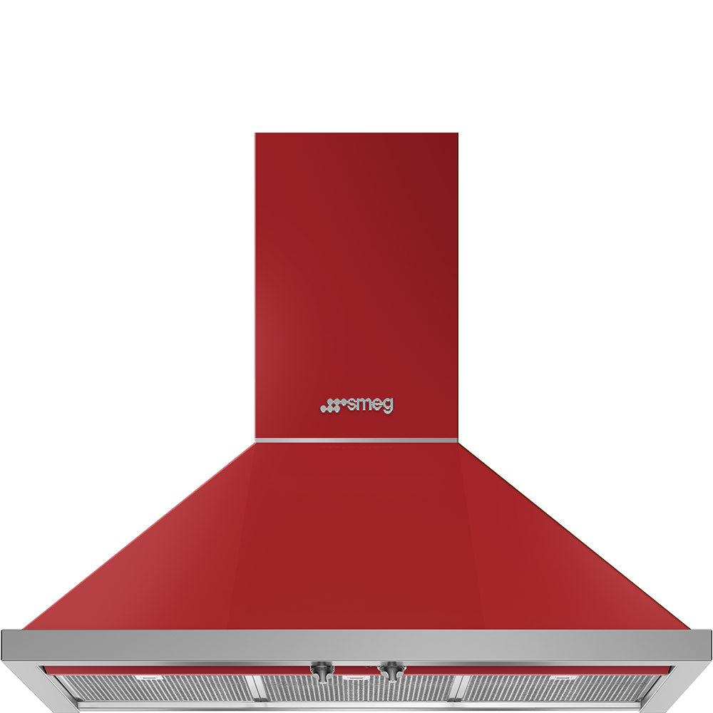 Smeg KPF36URD Portofino 36 Inch Wall Mount Chimney Hood with Recirculating Option