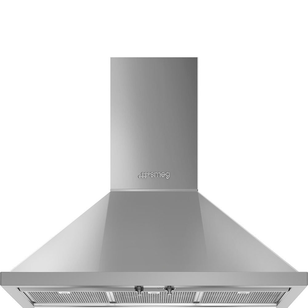 Smeg KPF36UX Portofino 36 Inch Wall Mount Chimney Hood with Recirculating Option