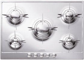 Smeg PU75ES 28 Inch Gas Cooktop with 5 EverShine Stainless Steel Finished Burners