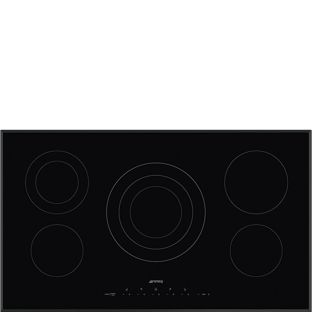 Smeg SEU365ETB 36 Inch Electric Cooktop with 5 Cooking Zones