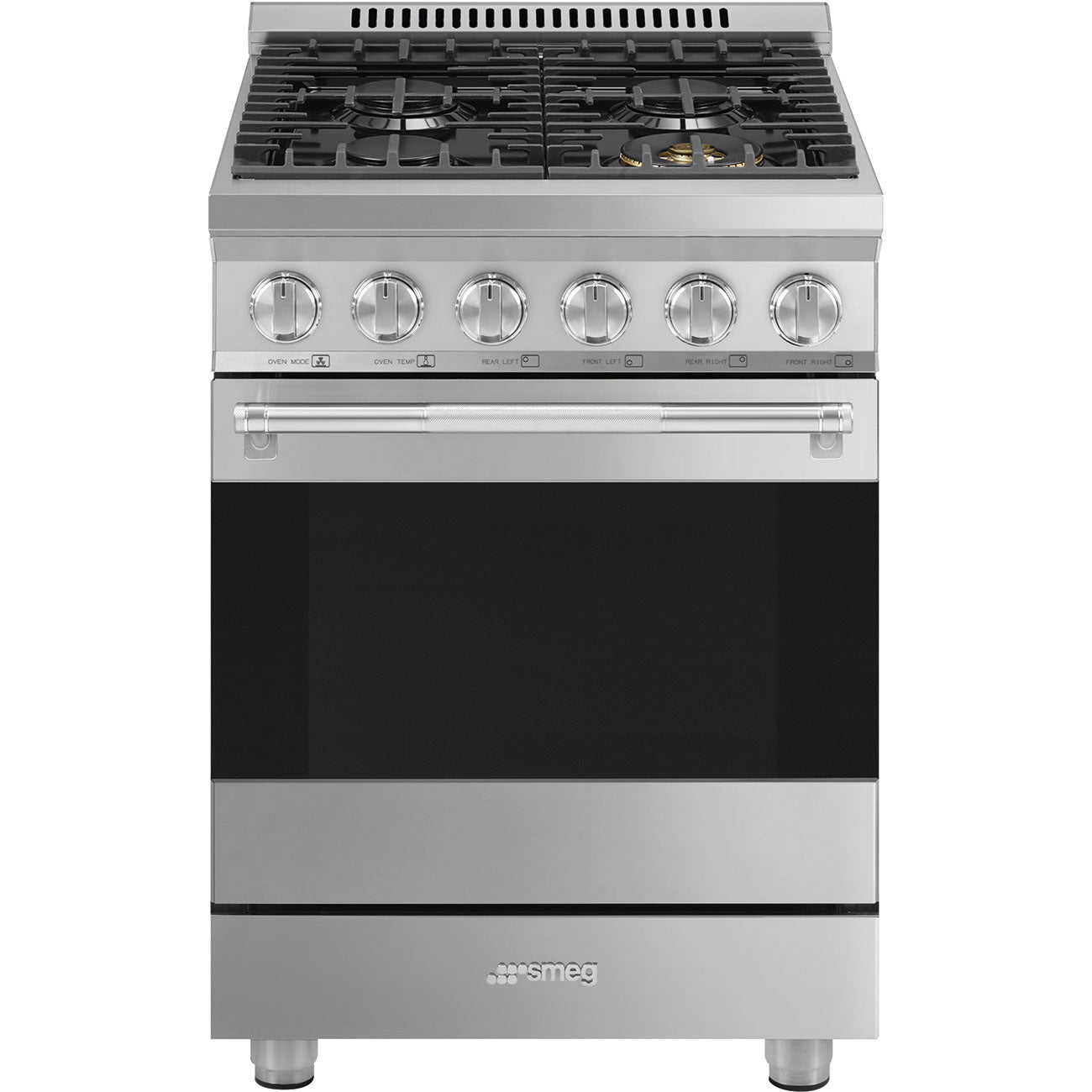 Smeg SPR24UGGX 24 Inch Freestanding Gas Range with 4 Burners