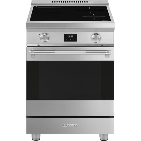 Smeg SPR24UIMX 24 Inch Freestanding Induction Range with 4 Elements