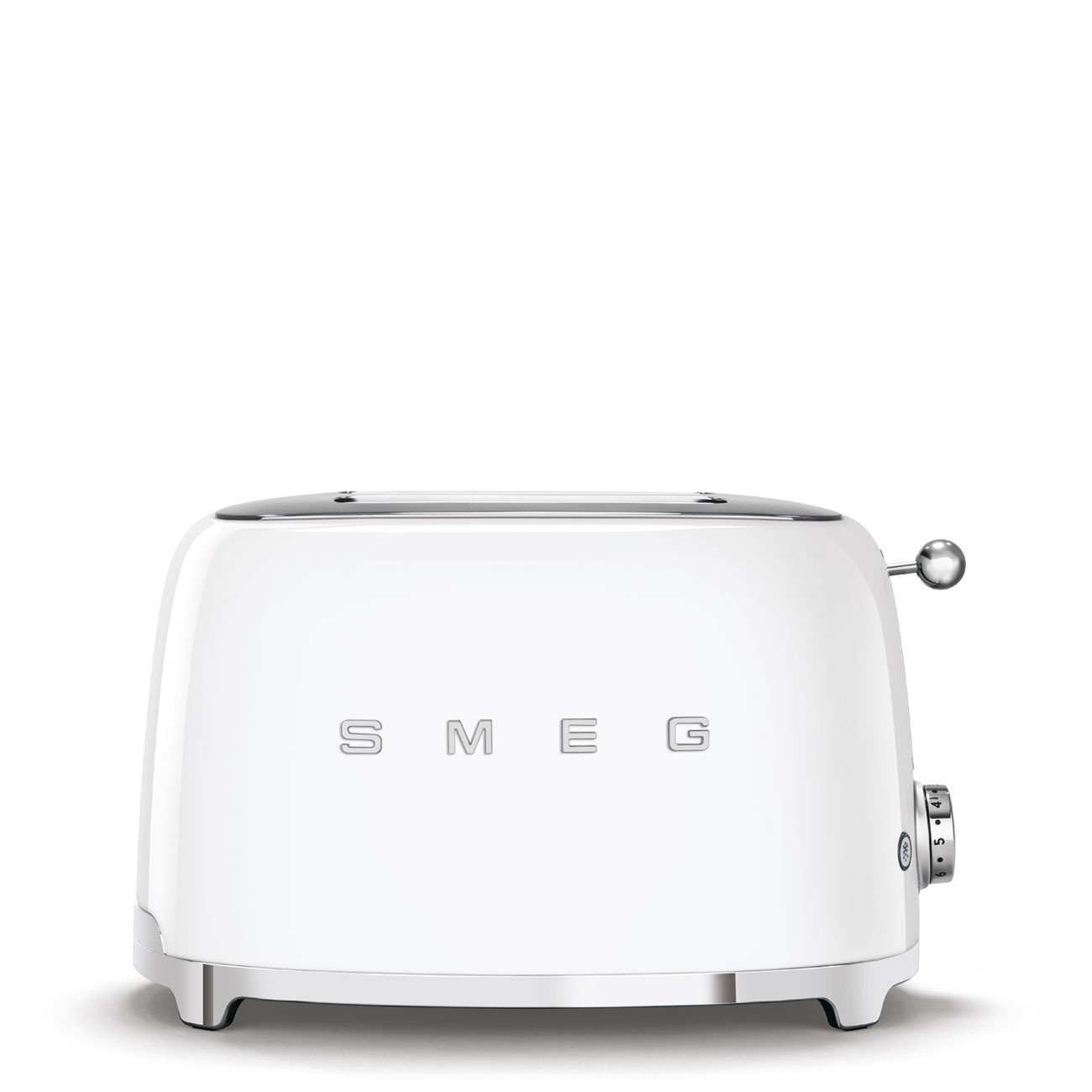 Smeg TSF01WHUS Retro-Style Countertop Toaster with 2 Slice Capacity