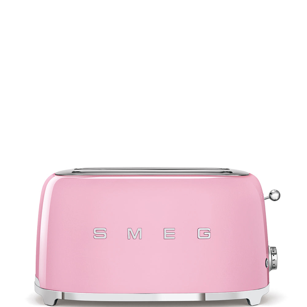 Smeg TSF02PKUS Retro-Style Countertop Toaster with 4 Slice Capacity