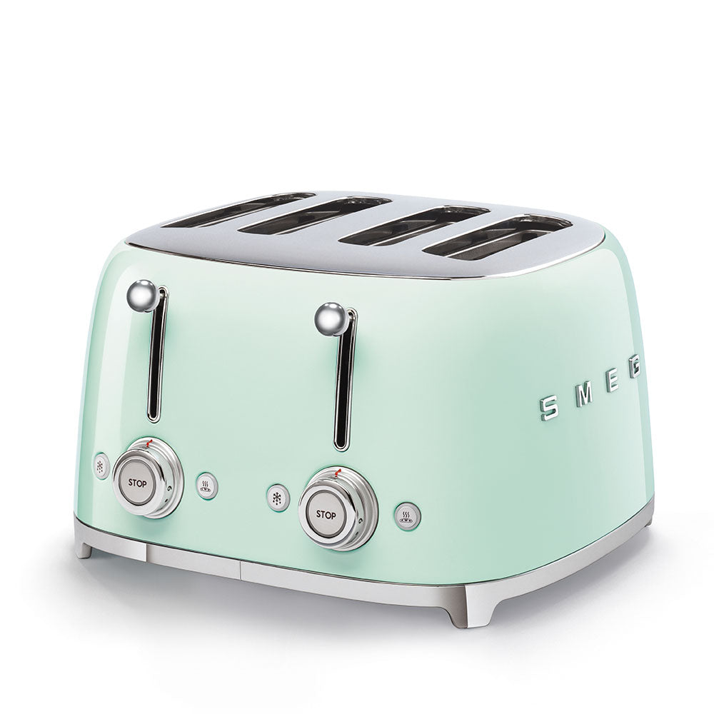 Smeg TSF03PGUS Countertop 4x4 Slot Toaster with Two Independent Control Panels