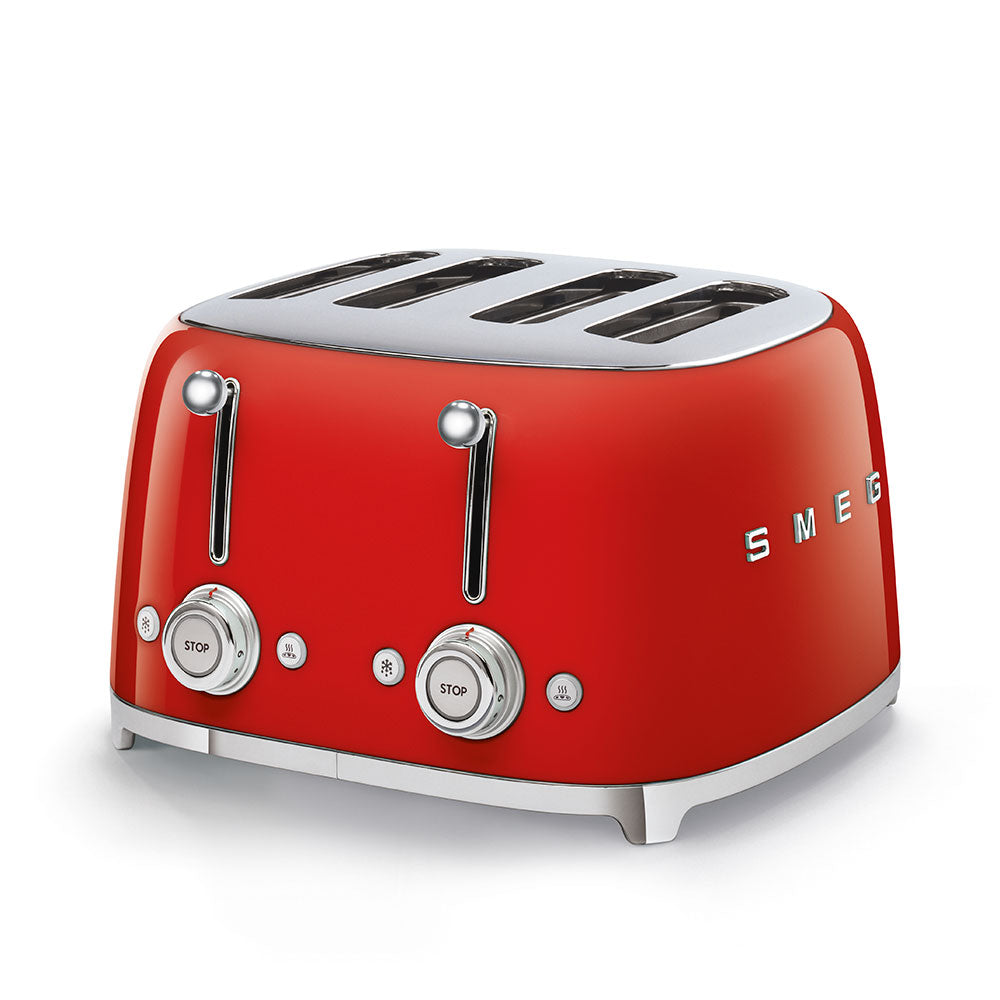 Smeg TSF03RDUS Countertop 4x4 Slot Toaster with Two Independent Control Panels