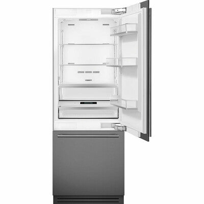 Smeg CB465UI 30 Inch Built-In Panel Ready Bottom Mount Refrigerator with 16.42 cu. ft. Capacity