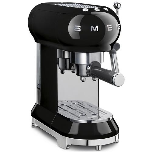 Smeg ECF01BLUS 50's Retro Style Espresso Coffee Machine with Thermoblock Heating System, Black