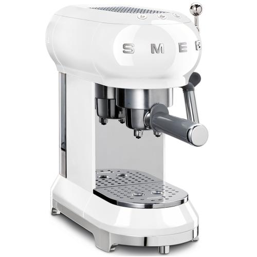 Smeg ECF01WHUS 50's Retro Style Espresso Coffee Machine with Thermoblock Heating System, White