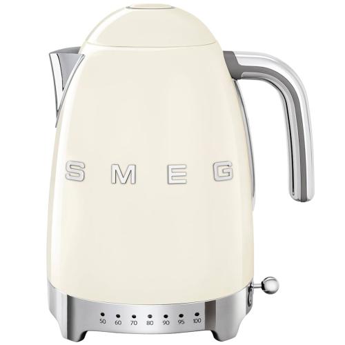 Smeg KLF02CRUS 50's Retro Style Variable Temperature Electric Kettle, 1.7 Liter Capacity, Cream