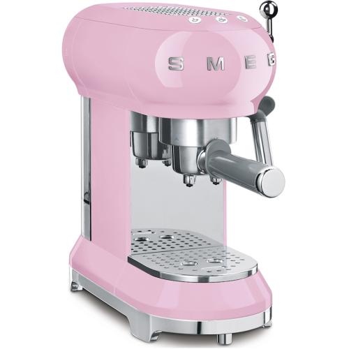 Smeg ECF01PKUS 50's Retro Style Espresso Coffee Machine with Thermoblock Heating System, Pink