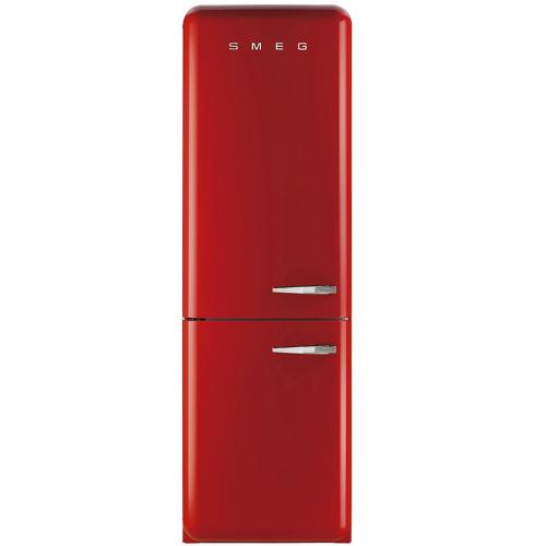 Smeg FAB32URDLN FAB32 50's Retro Style Bottom-Freezer Refrigerator with Left-Hinge Door, Red, No Frost Technology