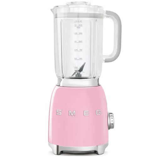 Smeg BLF01PKUS 50's Retro Style Countertop Blender with 48 oz Tritan Jug, Pink