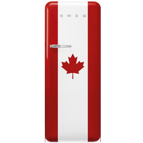 Smeg FAB28URDCA3 FAB28 50's Retro Style Refrigerator with Right-Hinge Door, Red, Chrome Handle