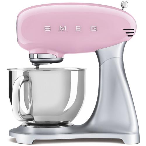 Smeg SMF02PKUS 50's Retro Style Stand Mixer with Pouring Shield and 5 Quart Bowl, Pink