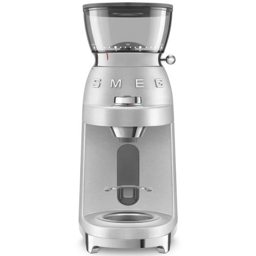 Smeg CGF02SSUS Premium Burr Coffee Grinder with Integrated Scale and Precision Grinding Settings, Stainless Steel