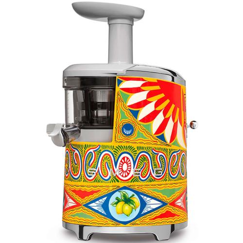 Smeg SJF01DGUS Dolce & Gabbana Sicily Is My Love Slow Juicer, Decorative Multi-Color Finish