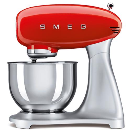 Smeg SMF01RDUS 50's Retro Style Tilt-Head Stand Mixer with 5 Quart Stainless Steel Bowl, Red