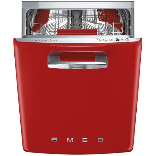 Smeg STFABURD1 50's Retro Style Built-In Dishwasher, 24-Inch, Red