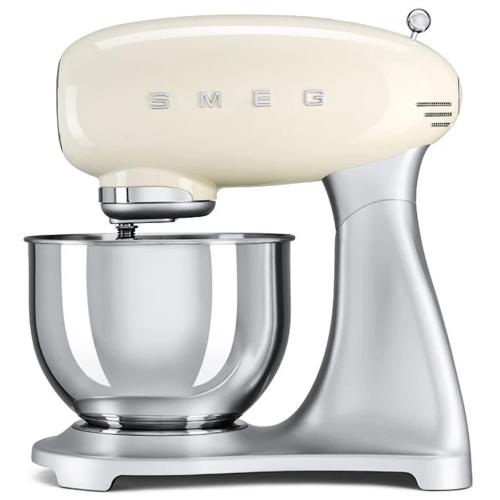 Smeg SMF01CRUS 50's Retro Style Tilt-Head Stand Mixer with 5 Quart Stainless Steel Bowl, Cream