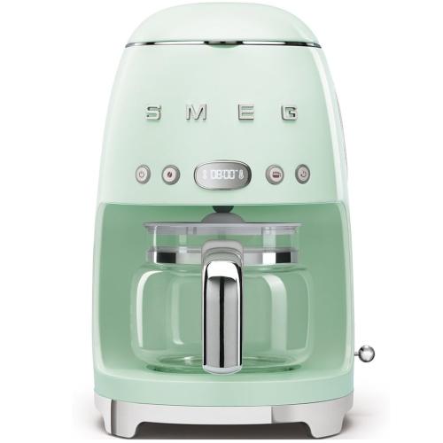 Smeg DCF01PGUS 50's Retro Style Programmable Drip Coffee Machine with Glass Carafe, Pastel Green