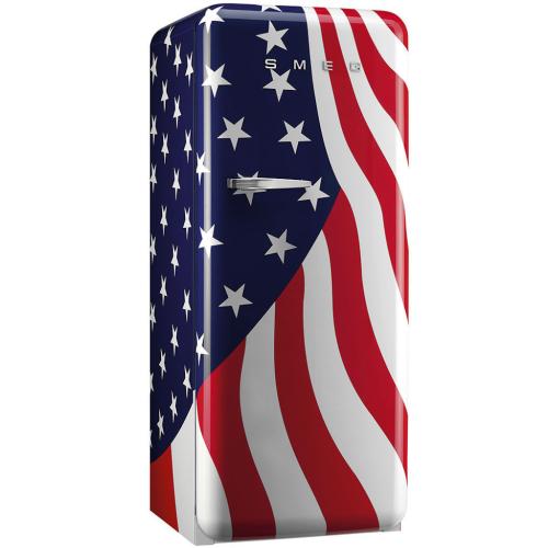 Smeg FAB28UUSR1 FAB28 50's Retro Style Refrigerator with Right-Hinge Door, USA Flag Design
