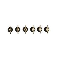 Smeg Kit 6 Knob.Gold/Cast Iron - 6MP800D